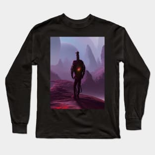 alien with a red heart Long Sleeve T-Shirt